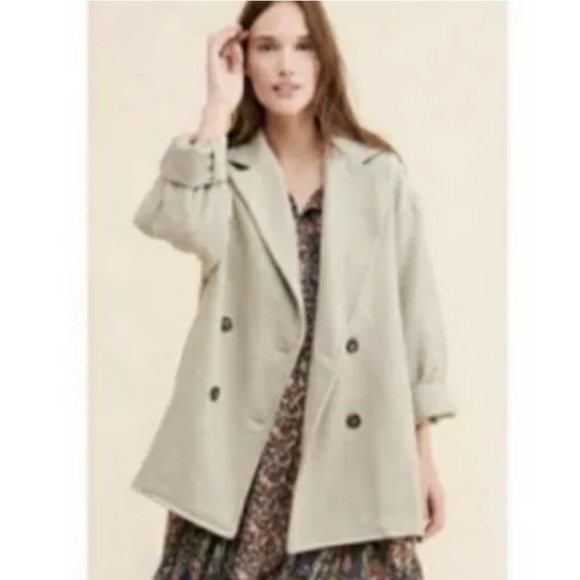 Free People Hannah Slouchy Double Breasted Blazer in Oregano - Picture 2 of 9